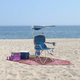 For the sun avoiders among us, this chair has a built-in sun shade, though it’s not as portable as most of the other chairs on this list.